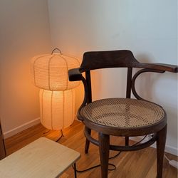 Vintage Thonet style bentwood chair cane seat