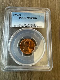 1954-S Penny PCGS MS66RD