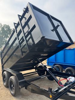 Brand New 12ft Long Hydraulic Dump Trailer with Diamond Fenders & Mounted Tool Holders 👍🏻