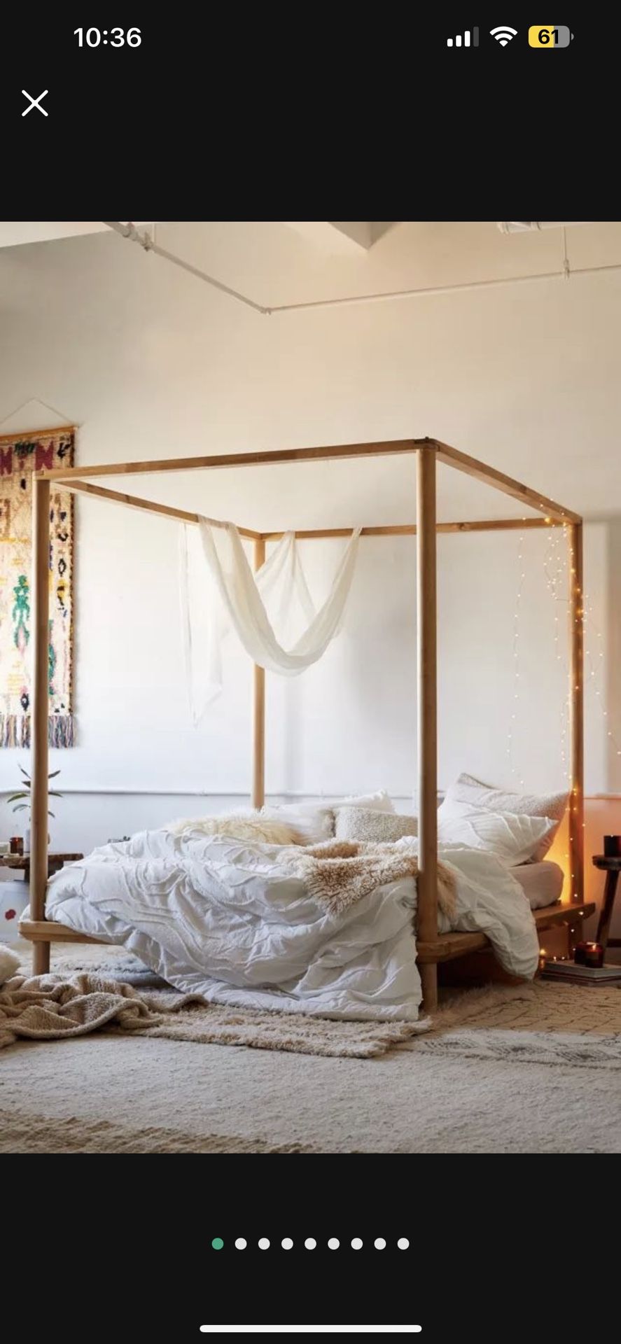 Urban Outfitters Queen Eva Canopy Bed - Sold Out Everywhere!