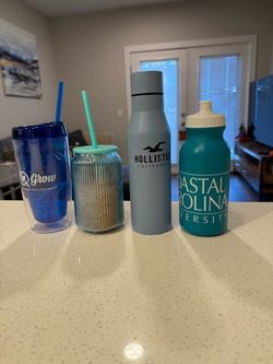 Various travel and stainless steel bottles-4 count