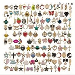 New Pack Of 50 Goldtone Charms