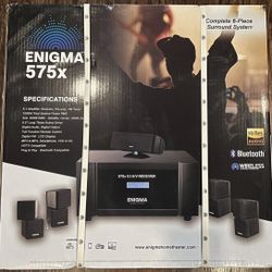 Enigma 575x- Home Theater 5.1 Surround Sound System Bluetooth  Original Price $2477 speakers New & Never Been Open + 2 Year Warranty 