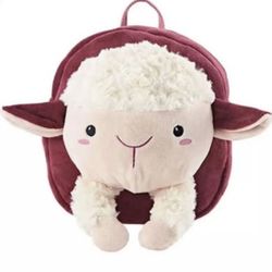 Mini Backpack with Leash Harness Short Plush Fabric Anti-Lost Children