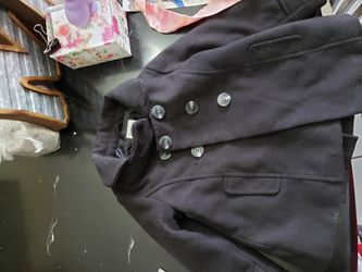 Girls Black Old Navy Peacock Coat