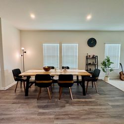 93" Solid Acacia Wood Dining Table (chairs sold)