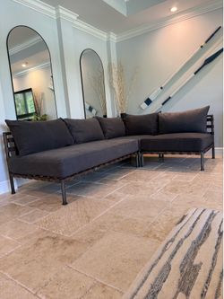Restoration Hardware Flynn Sectional Sofa. Game Room, Office, Living Room Couch. Teen RH
