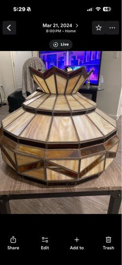 Vintage Stained Glass Lamp Shade