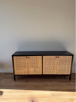 Threshold x Studio McGee Springville Caned Door TV Stand / Media Console - Black