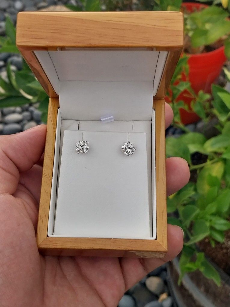 Diamond Earrings 2 Carat Wedding