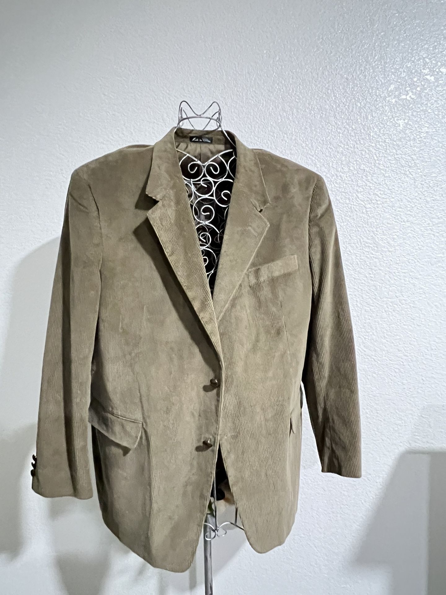 Monsieur Adolfo Brown Two Button Blazer Size 46 R