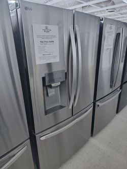 $749 (THIS WEEK ONLY: 50% OFF FRENCH 3 DOOR REFRIGERATORS) LG 28 Cu Ft 36W