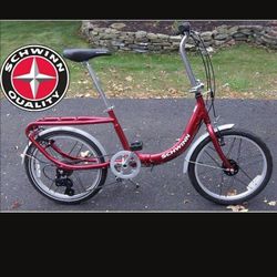 Schwinn Folding Bike. 20 Inch. Solid Bike