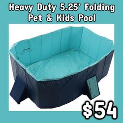 NEW Heavy Duty 5.25' Folding Pet & Kids Pool: njft 