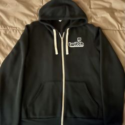 New TWITCH Hoodie Zip Up Black XXL *RARE*
