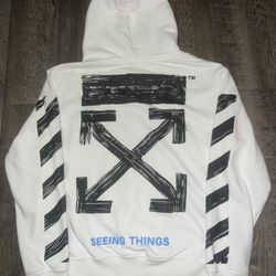 Off White Seeing Things Virgil Abloh Hoodie size Small 21x23