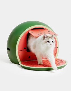 VETRESKA Watermelon Kitty Kove Cat Litter Box