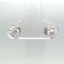 14KT White Gold Diamond Stud Rings 0.85g .5CTW I-1119