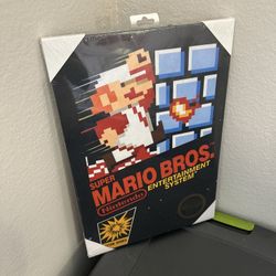 Canvas 13x19" Super Mario Bros. Nes Cover Retro Art Print - Canvas Wall Art
