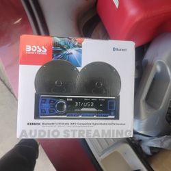 (Brand New) Boss Bluetooth Car Stereo w/ 2x 6.5in Speaker Kit