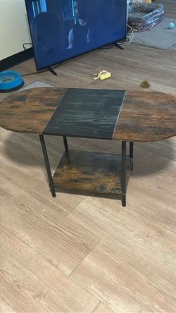 Industrial Coffee Table with Lower Shelf
