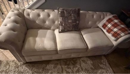 Cream color sofa set