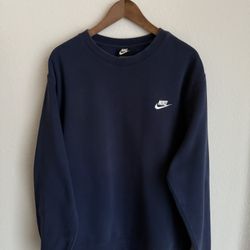 Nike Sportswear Club Fleece Crewneck Navy Blue size XL (Tall)