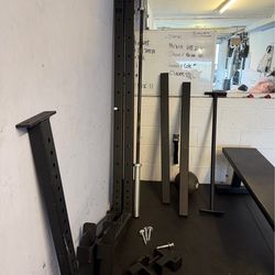 Rogue SML-2 Monster Lite Squat Rack + Ohio Bar & Spotter Arms