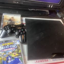 PS3 Slim 160 Gig W Games And One Control 