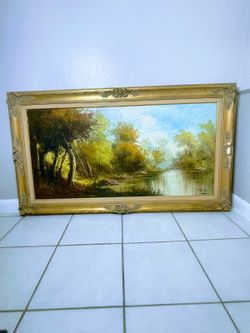 Antique signed oil painting Artist