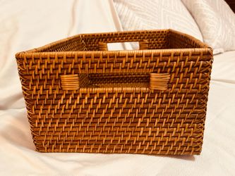 Woven Rattan Storage Basket