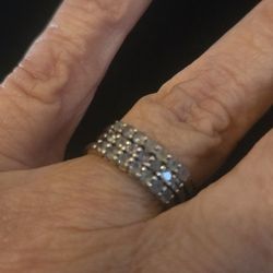 Genuine Alexandrite 3 Band Rings