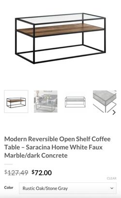 Modern Reversible Open Shelf Coffee Table – Saracina Home