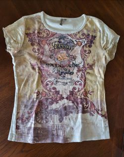 🌹 Susan Lawrence Deep in the Heart of Texas Pale Ale Rhinestone Graphic Top – S 🌹