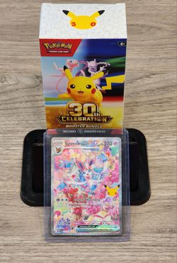 POKÉMON 30TH ANNIVERSARY SYLVEON EX SIR HOLOGRAM FULL ART 153/128 PACK TO SLEEVE NEW 🔥🔥
