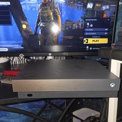 Microsoft Xbox One X 1TB Gold Rush Limit Ed. Console + 1 Wireless Black Controller Comes With All Wires And Hdmi