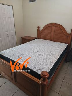 NEW QUEEN MATTRESS WITH BOX SPRING 2PC. BED FRAME ISN'T AVAILABLE