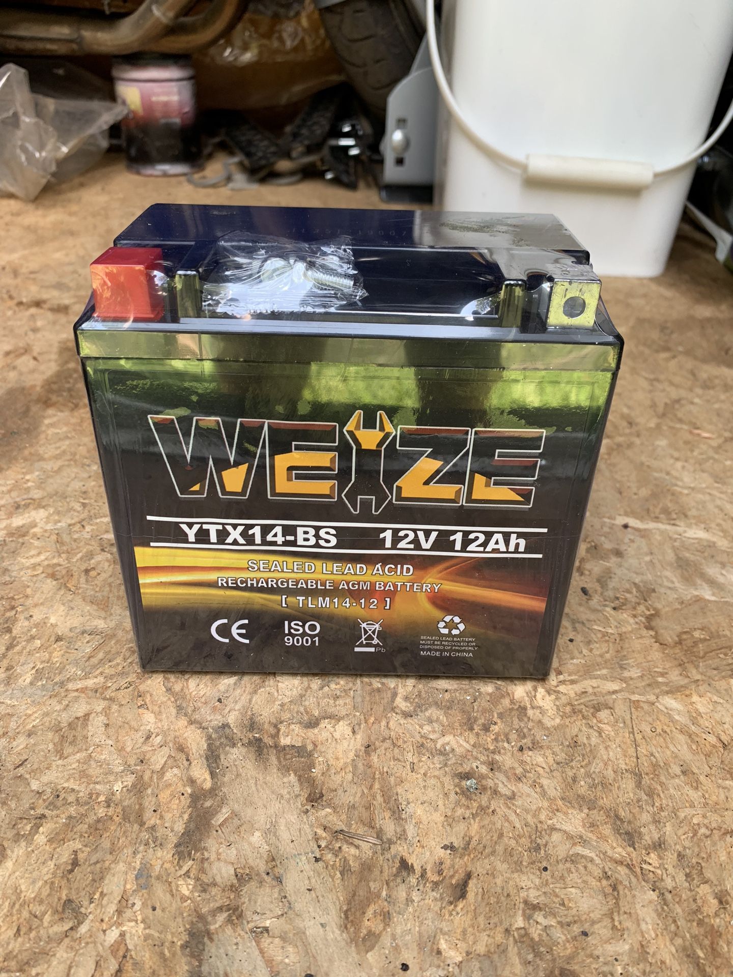 WEZE ATV Battery, 12 Volt, Brand New, Never Used, YTS14-BS, $75. Or B.O.