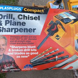 Plasplugs High Speed Drill, Knife & Scissor Sharpener, 115v