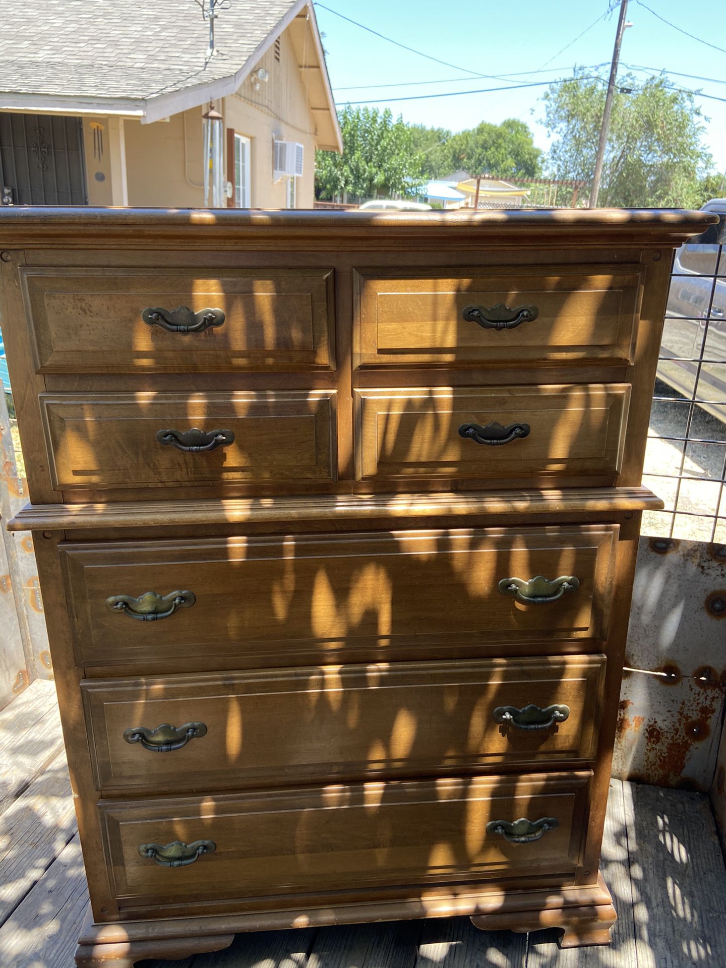 solid wooden chest of 8 drawers