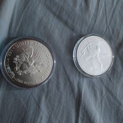 Silver eagle coin