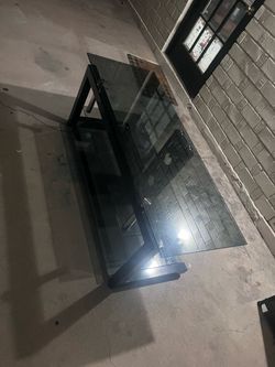 Glass tv stand