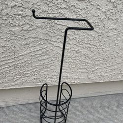 Free Standing Toilet Paper Holder With Roll Reserve