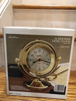 Seth Thomas Schooner Desk Clock Brand New