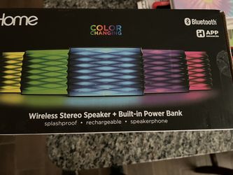 IHome Bluetooth Splashproof Color Changing Speaker
