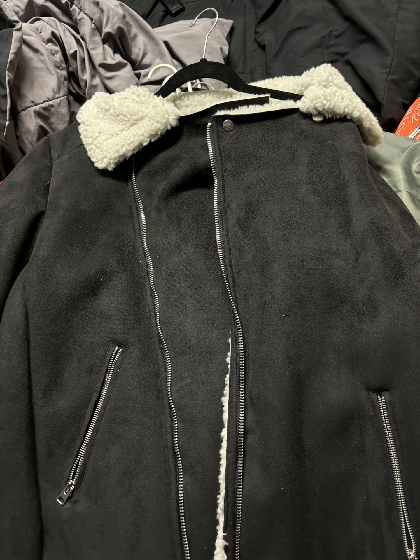 jacket with sherpa collar