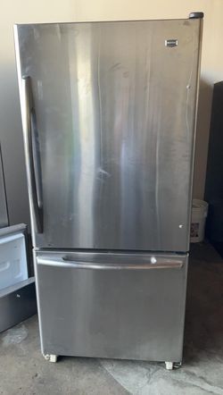 Maytag Bottom Freezer Stainless Steel Refrigerator Fridge

