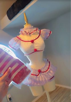 White and Red IT Costume