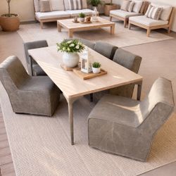 Patio Furniture Dining Table Lounge Set