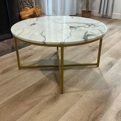 Coffee Table Marble And Gold Round Table 